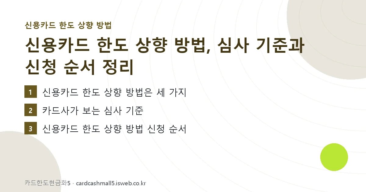 카드한도현금화5 핵심 내용을 정리한 요약 카드