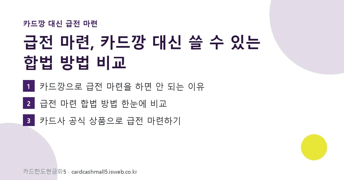 카드한도현금화5 핵심 내용을 정리한 요약 카드